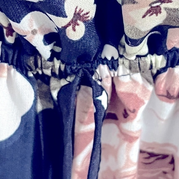 Floral Blue and Rose Jumpsuit - Women's Size Small - Flattering - Stretc… - Picture 2 of 5